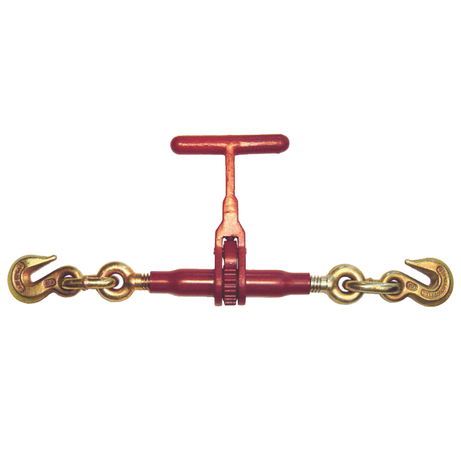 Durabilt Ratchet Style T-Handle Load Binder with 2 Grab Hooks - 6,600 Pound Safe Working Load (For 3/8" Grade 70 Chain)