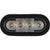 6 Inch Oval Recessed LED Strobe with Quad Flash - Half Amber - Half Clear Leds