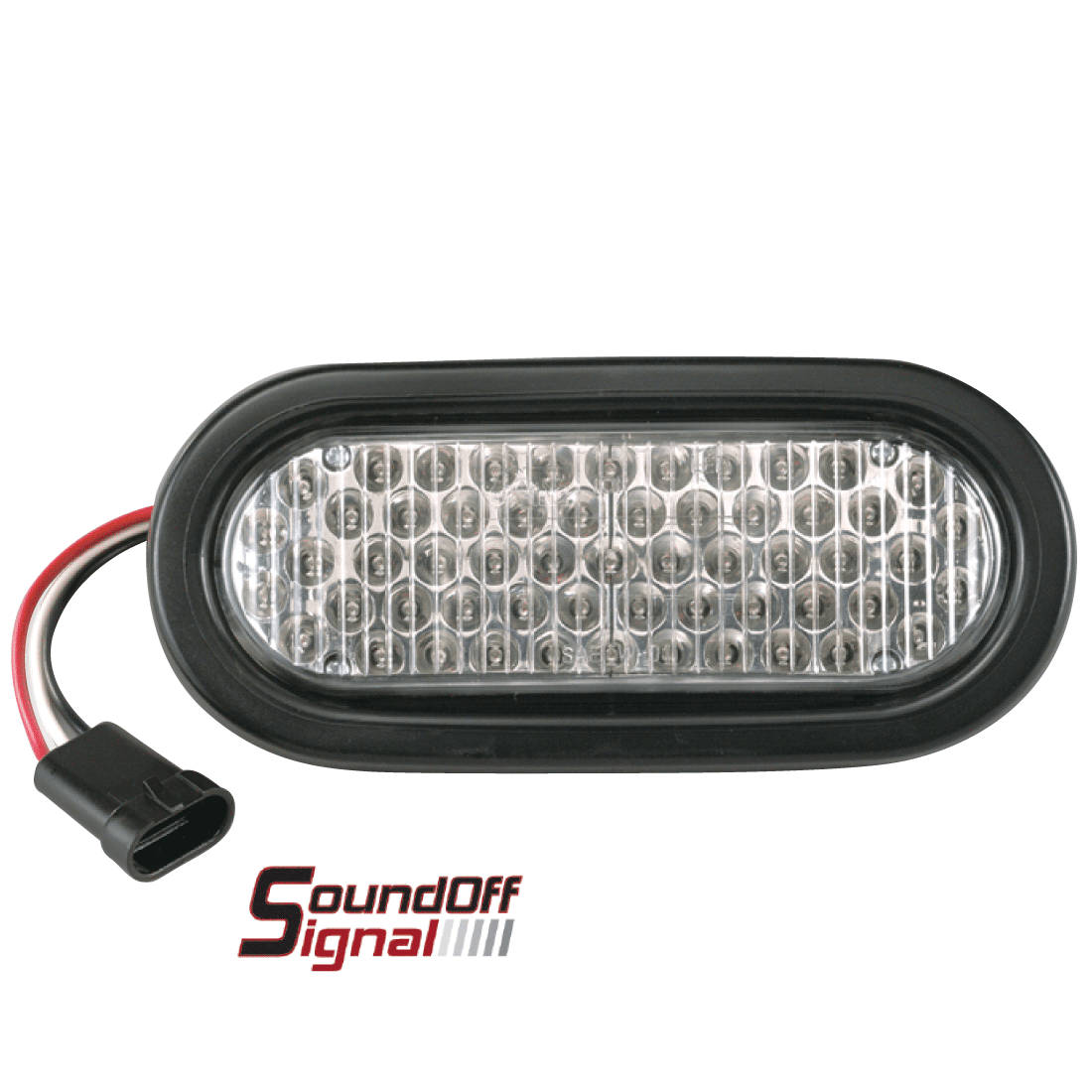 Flashing LED Warning Light - 6" Oval