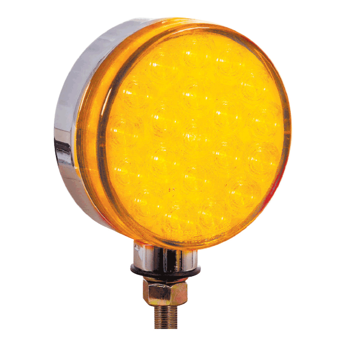 LED Lollipop Light Single Face Pedestal Type Amber