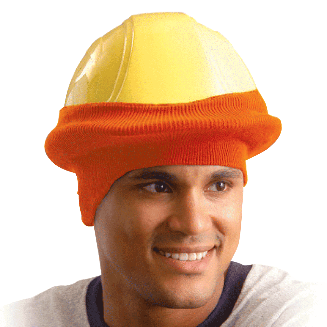 Head Only Hard Hat Tube Liner - High-Viz Orange