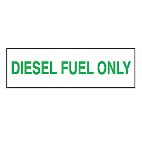 Diesel Fuel Only Decal - 1.5 Inch x 5 Inch