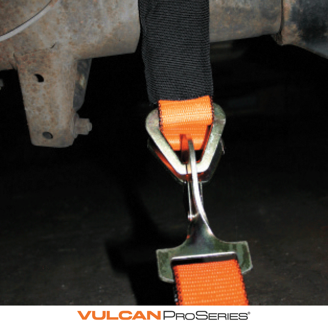 VULCAN Car Tie Down Axle Strap with Wear Pad - 3-Ply Stiff - 2 Inch x 22 Inch - 3,300 Pound Safe Working Load