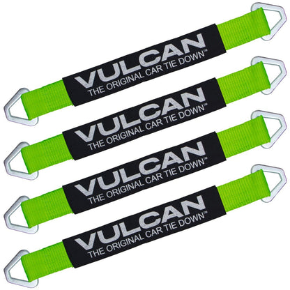 VULCAN Tie Down Axle Straps with Wear Pad - 3,300 Pound Safe Working Load