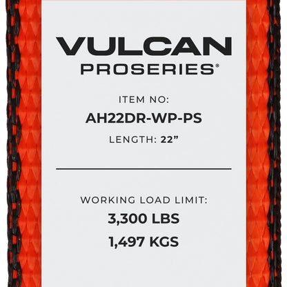 VULCAN Tie Down Axle Straps with Wear Pad - 3,300 Pound Safe Working Load