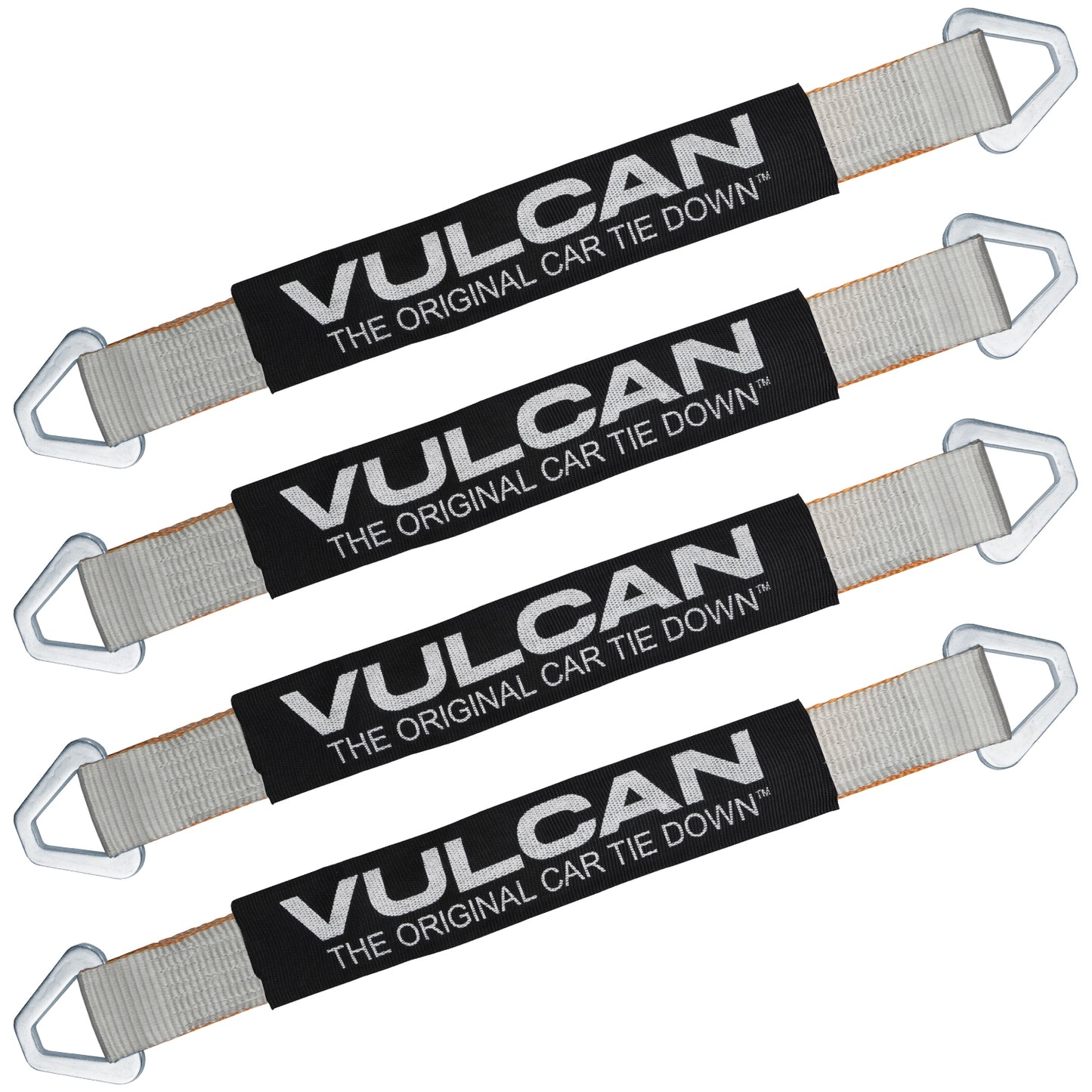 VULCAN Tie Down Axle Straps with Wear Pad - 3,300 Pound Safe Working Load