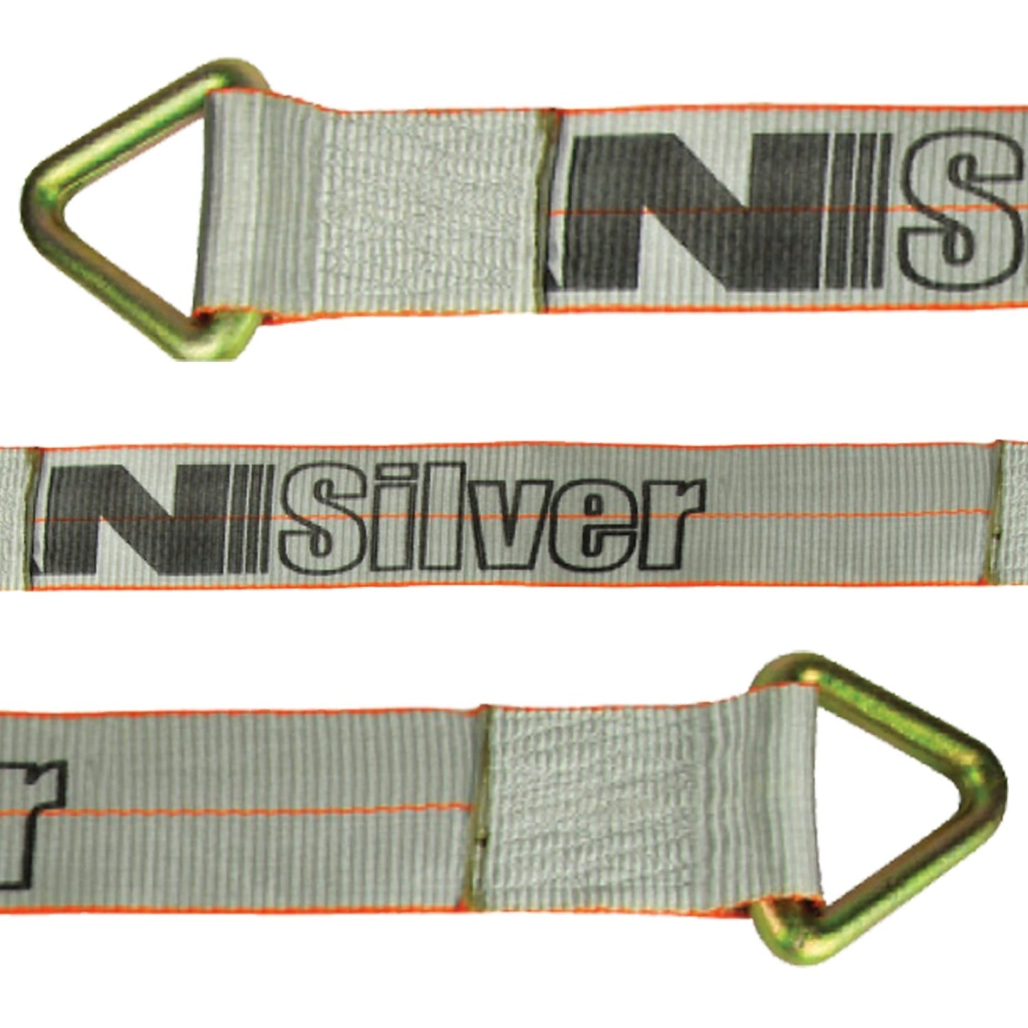 VULCAN Car Tie Down Axle Strap - 3 Inch x 30 Inch - Silver Series - 5,000 Pound Safe Working Load