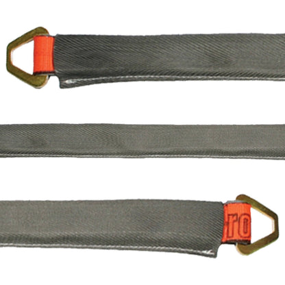 VULCAN Car Tie Down Axle Strap with Wear Pad - 3-Ply Stiff - 2 Inch x 22 Inch - 3,300 Pound Safe Working Load