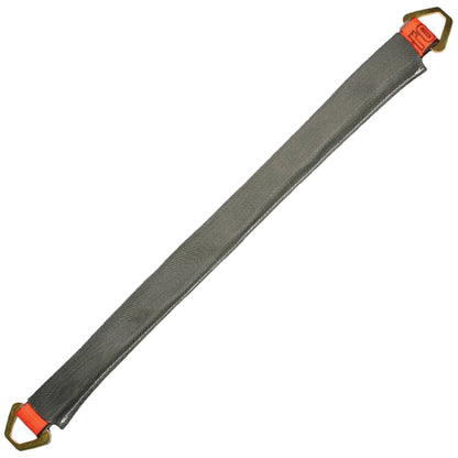 VULCAN Car Tie Down Axle Strap with Wear Pad - 3-Ply Stiff - 2 Inch x 22 Inch - 3,300 Pound Safe Working Load