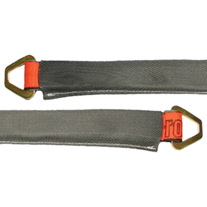 VULCAN Car Tie Down Axle Strap with Wear Pad - 3-Ply Stiff - 2 Inch x 22 Inch - 3,300 Pound Safe Working Load