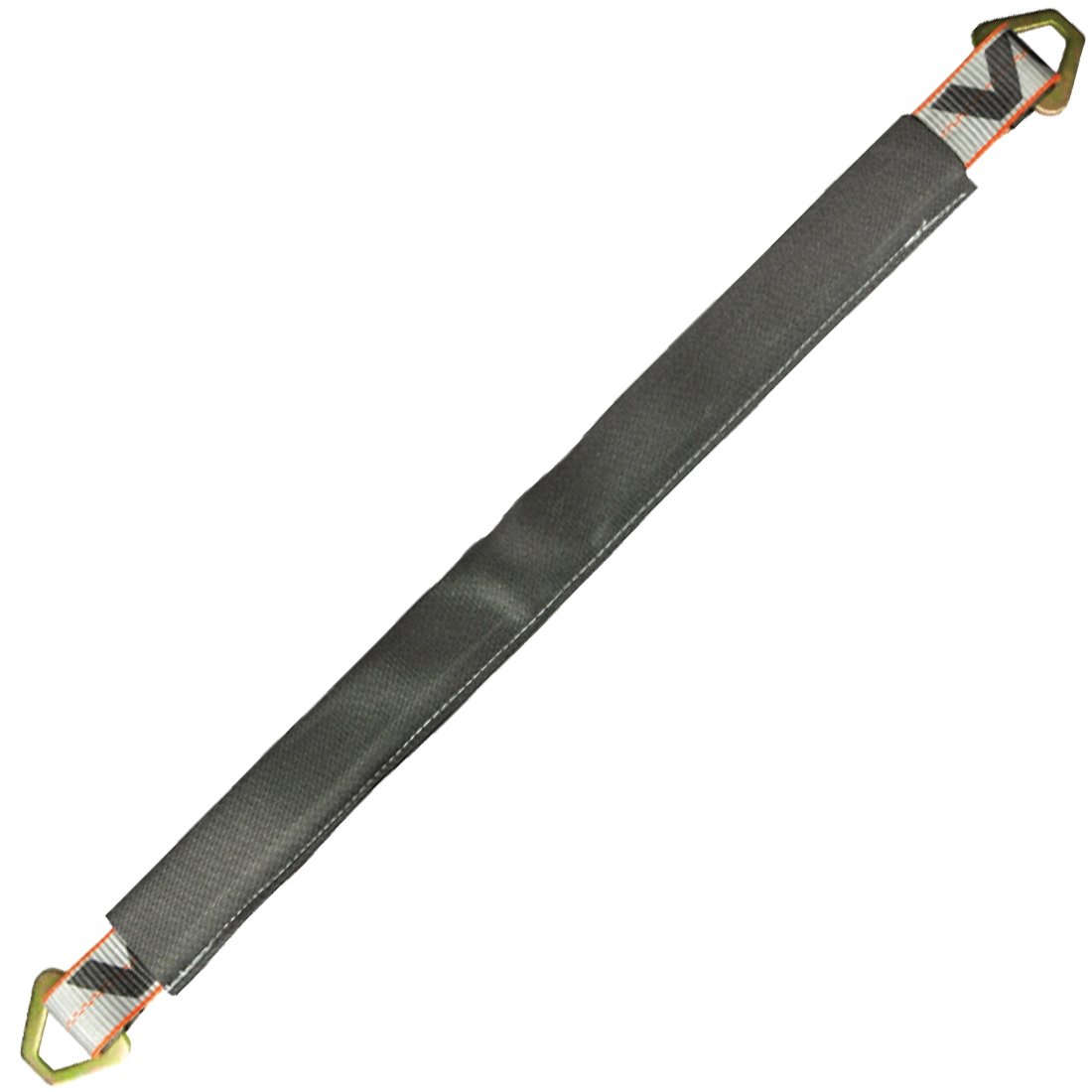 VULCAN Car Tie Down Axle Strap with Wear Pad - 3-Ply Stiff - 2 Inch x 22 Inch - 3,300 Pound Safe Working Load