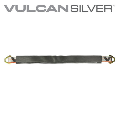 VULCAN Car Tie Down Axle Strap with Wear Pad - 3-Ply Stiff - 2 Inch x 22 Inch - 3,300 Pound Safe Working Load