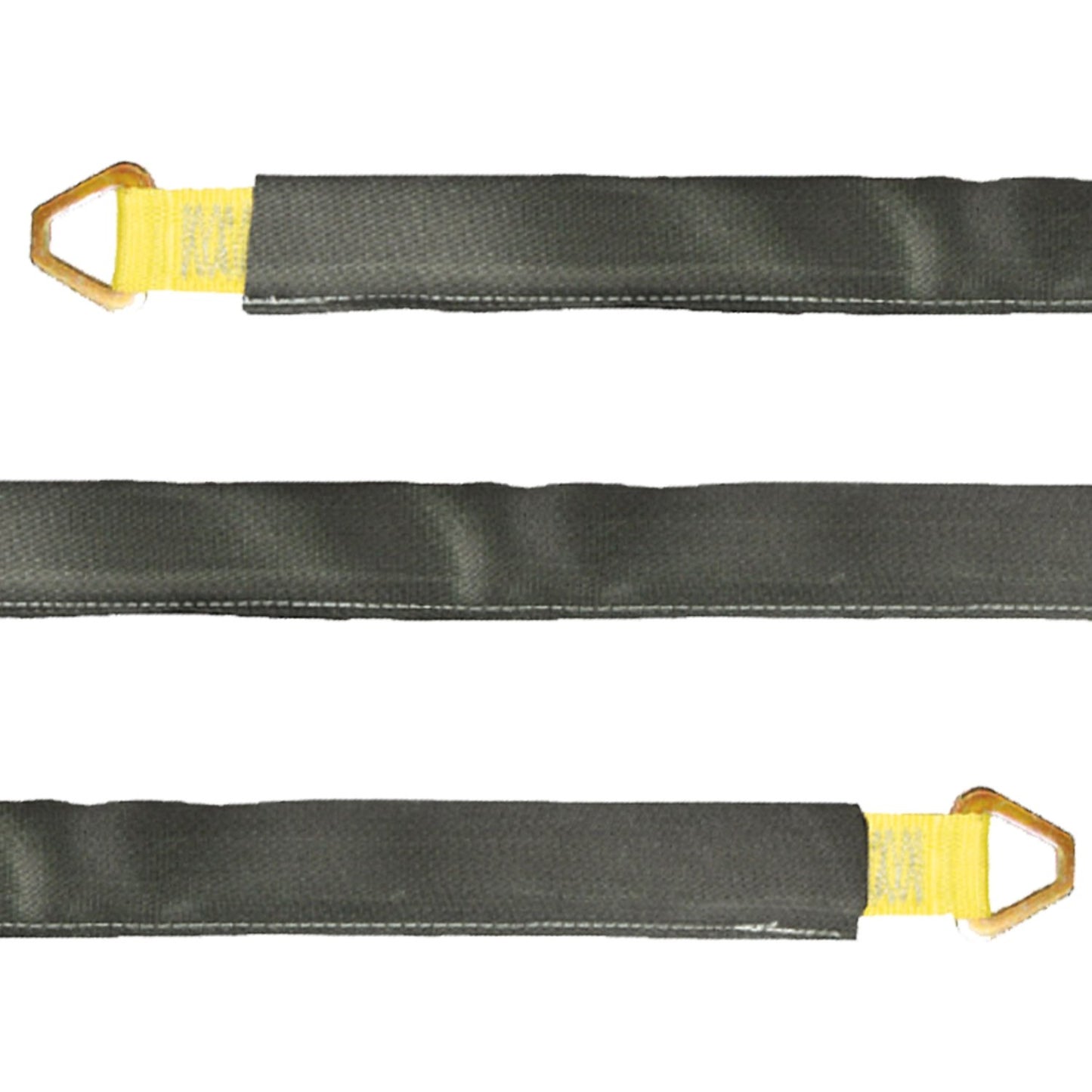 VULCAN Car Tie Down Axle Strap with Wear Pad - 3-Ply Stiff - 2 Inch x 22 Inch - 3,300 Pound Safe Working Load