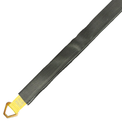 VULCAN Car Tie Down Axle Strap with Wear Pad - 3-Ply Stiff - 2 Inch x 22 Inch - 3,300 Pound Safe Working Load