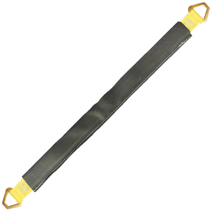 VULCAN Car Tie Down Axle Strap with Wear Pad - 3-Ply Stiff - 2 Inch x 22 Inch - 3,300 Pound Safe Working Load