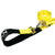 VULCAN Axle Tie Down Combo Strap with Snap Hook Ratchet - 2 Inch x 114 Inch - 4 Pack - Classic Yellow - 3,300 Pound Safe Working Load