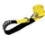 VULCAN Axle Tie Down Combo Strap - Chain Tail Ratchet - 2 x 114 Inch - 4 Pack - Classic Yellow - 3,300 Pound Safe Working Load