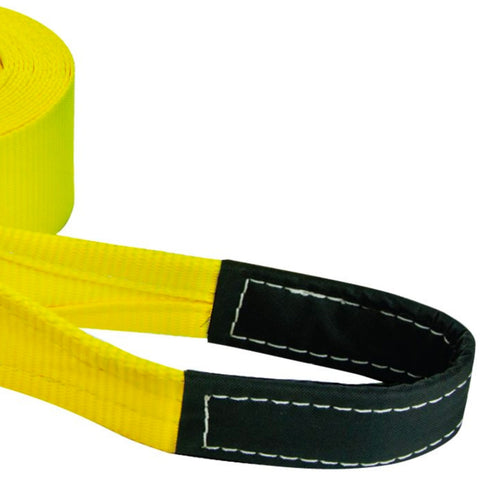 VULCAN Tow Strap with Reinforced Eyes - Heavy Duty - 4 Inch x 20 Foot - 10,000 Pound Towing Capacity