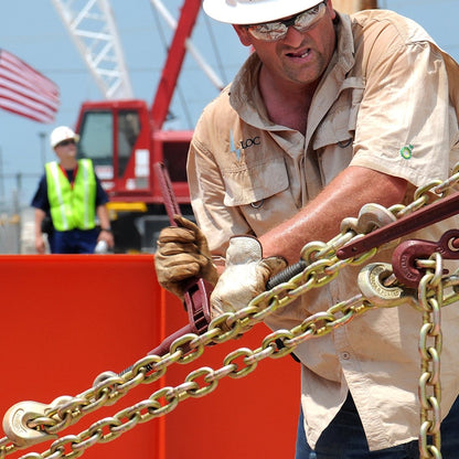 Columbus Mckinnon Binder Chain with Clevis Grab Hooks - Grade 70 - 5/16 Inch x 20 Foot - 4,700 Pound Safe Working Load