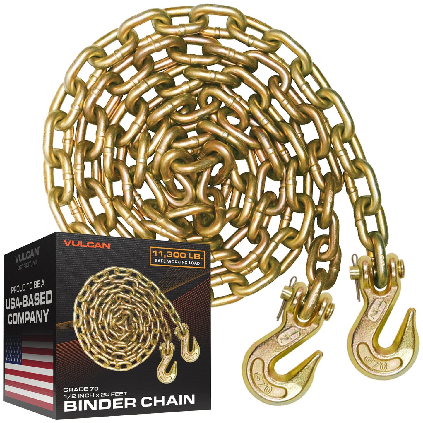 VULCAN Binder and Safety Chain Tie Downs - Grade 70