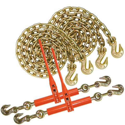 VULCAN Chain and Binder Kit - Grade 70 - 3/8 Inch x 20 Foot - 6600 Pound Safe Working Load