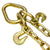 VULCAN Towing Chain Bridle - 8 Inch J Hooks - Alloy T Hooks - Grade 70 Chain - 40 Inches - 4,700 Pound Safe Working Load