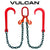 VULCAN Alloy Towing Chain Bridle - Grade 80 - 48 Inch - PROSeries - 12,000 Pound Safe Working Load