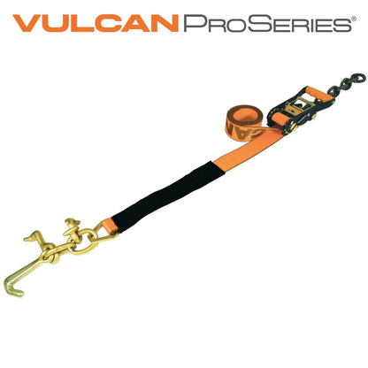 VULCAN Chain Tail Car Tie Down with RTJ Frame Hook Cluster - 3,300 Pound Safe Working Load