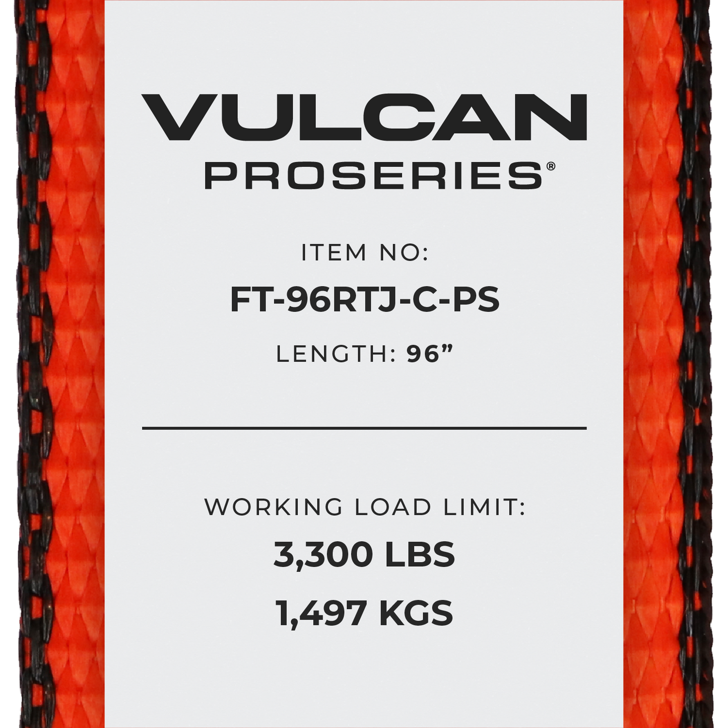 VULCAN Chain Tail Car Tie Down with RTJ Frame Hook Cluster - 3,300 Pound Safe Working Load