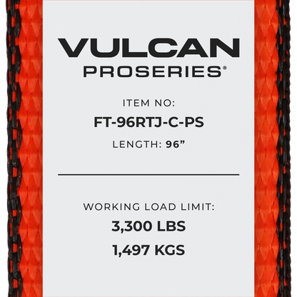 VULCAN Chain Tail Car Tie Down with RTJ Frame Hook Cluster - 3,300 Pound Safe Working Load