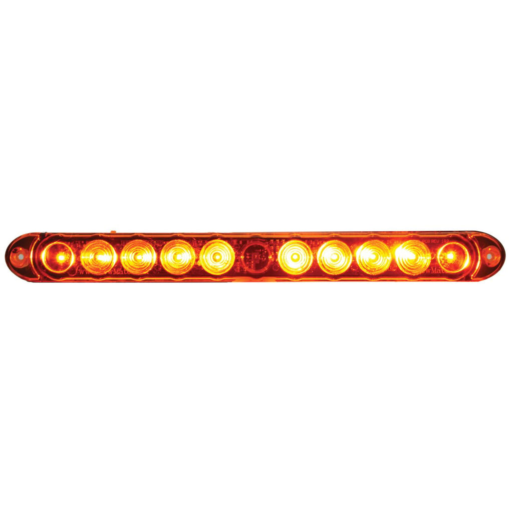 Flashing LED Strip Light - Amber LED with Amber Lens