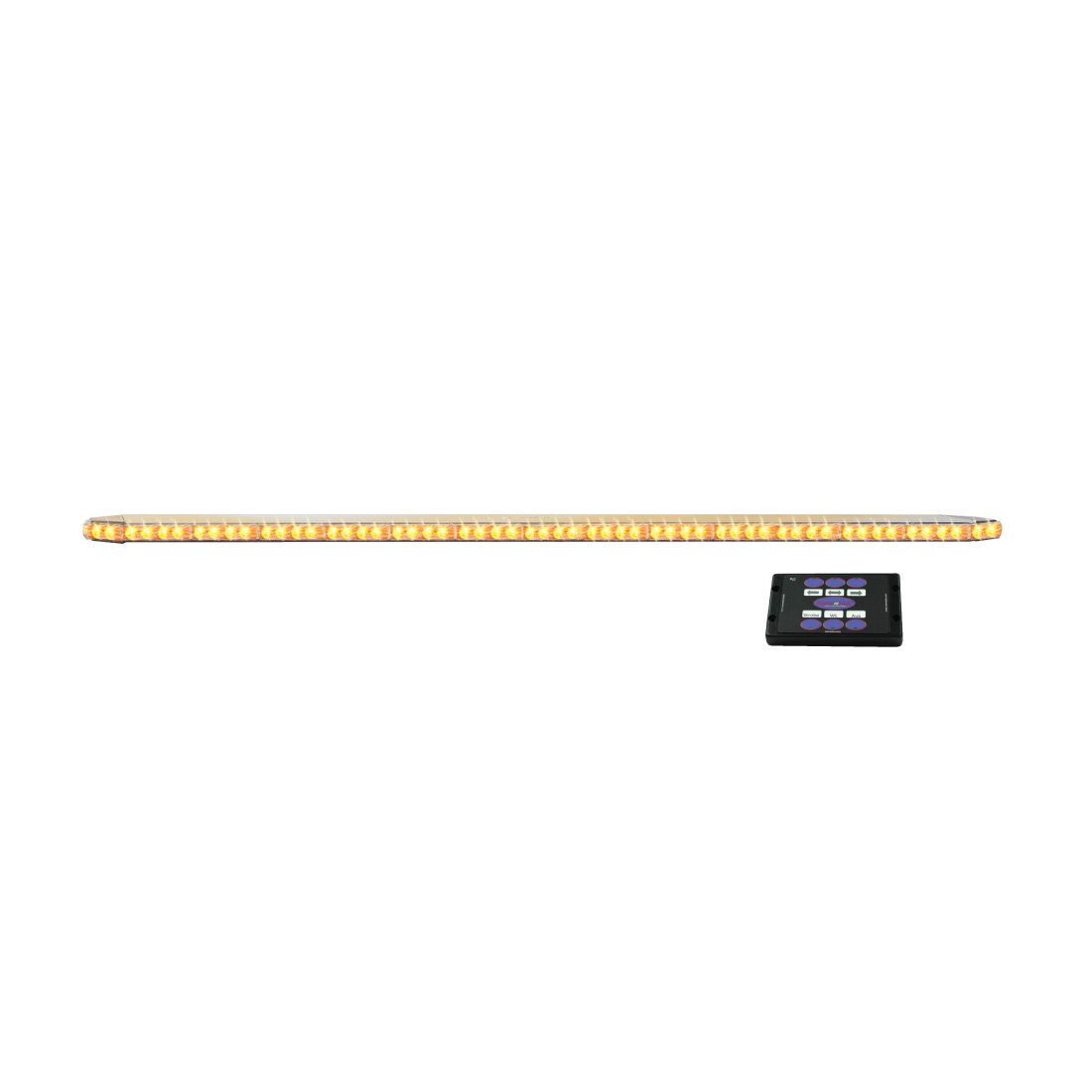 61 Inch Power-Link LED Warning Bar - Amber - 94 Strobe/Arrow LEDs - 2 STT - 4 LED Work Lights