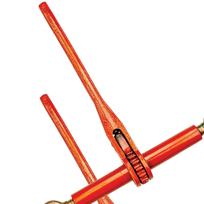 VULCAN Ratchet Binder with Towing J Hook - 2 Pack - 5,400 Pound Safe Working Load (Works with 5/16 Inch or 3/8 Inch Chain)