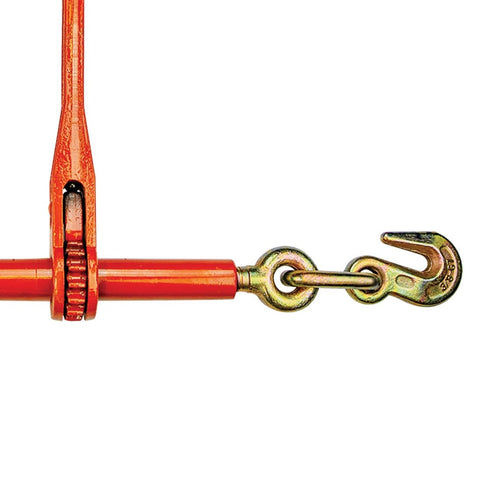 VULCAN Ratchet Binder with Towing J Hook - 2 Pack - 5,400 Pound Safe Working Load (Works with 5/16 Inch or 3/8 Inch Chain)