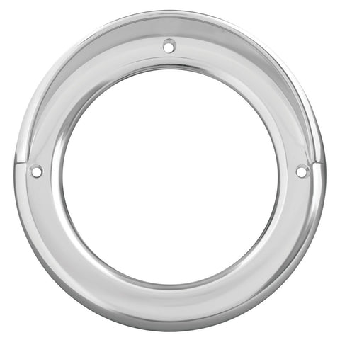 Chrome Plastic Cover with Visor - 4 Inch Round