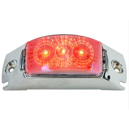 Spyder Light with Chrome Rim - Red Led/Red Lens