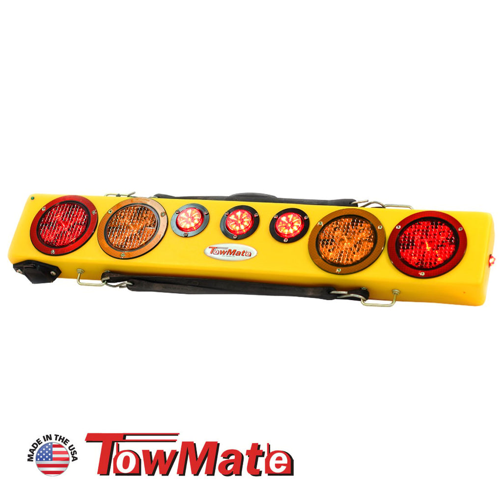 Towmate 36 Inch Wireless Wide Load Light Bar with Strobes - 4 Pin Round