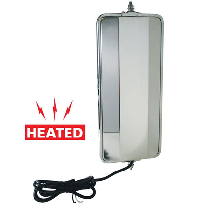 Truck Mirror 7 Inch x 16 Inch Angle Back - Stainless