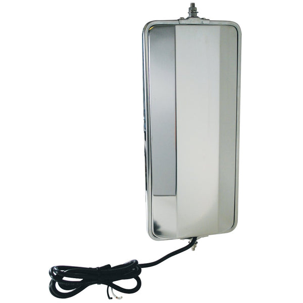 Truck Mirror 7 Inch x 16 Inch Angle Back - Stainless