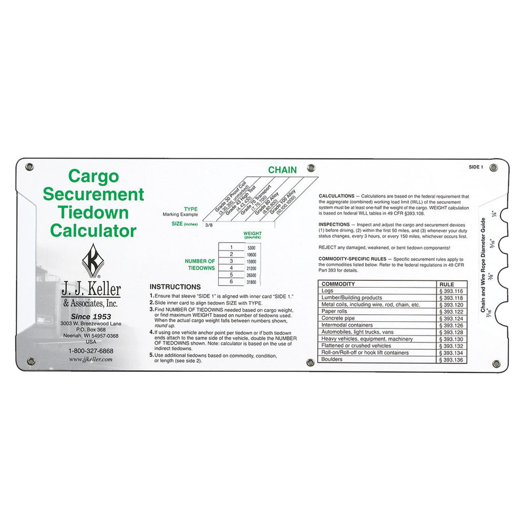 Cargo Securement Sliding Calculator