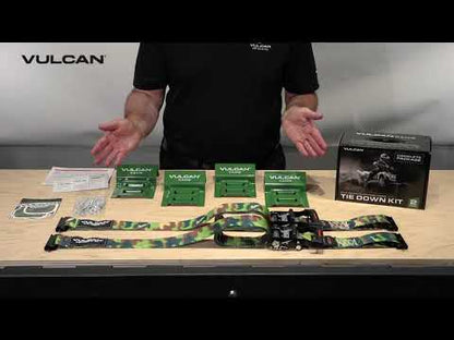 VULCAN Camo Tire Strap & Wheel Chock Tie Down Kit Unboxing