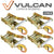 VULCAN Ratchet Strap Buckles - Snap Hooks - 4 Pack - 3,300 Pound Safe Working Load