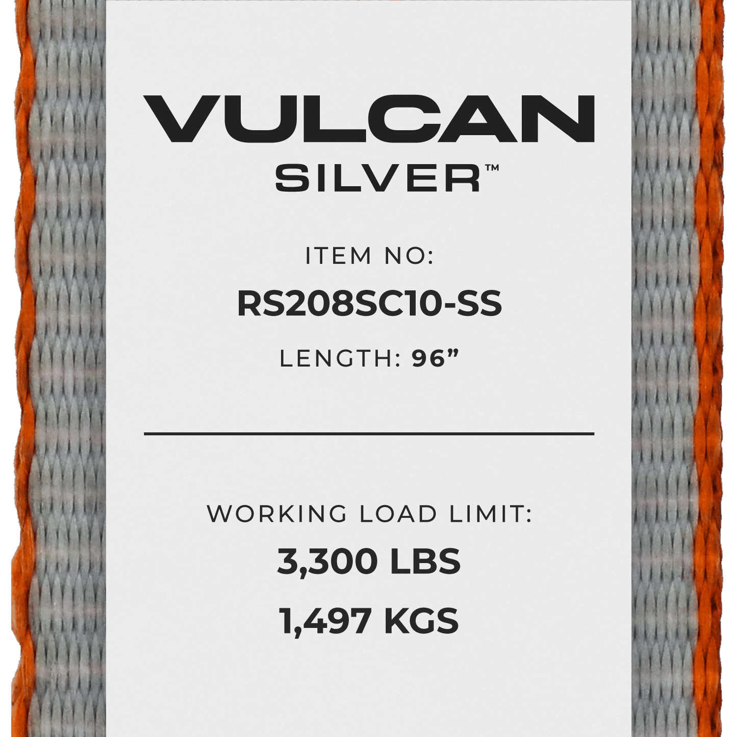 VULCAN Snap Hook Car Tie Down With Flat Chain Tail Ratchet  96 Inch - 3,300 Pound Safe Working Load