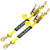 VULCAN Car Tie Down with Twisted Snap Hooks - 2 Inch x 96 Inch - 2 Pack - Classic Yellow - 3,300 Pound Safe Working Load