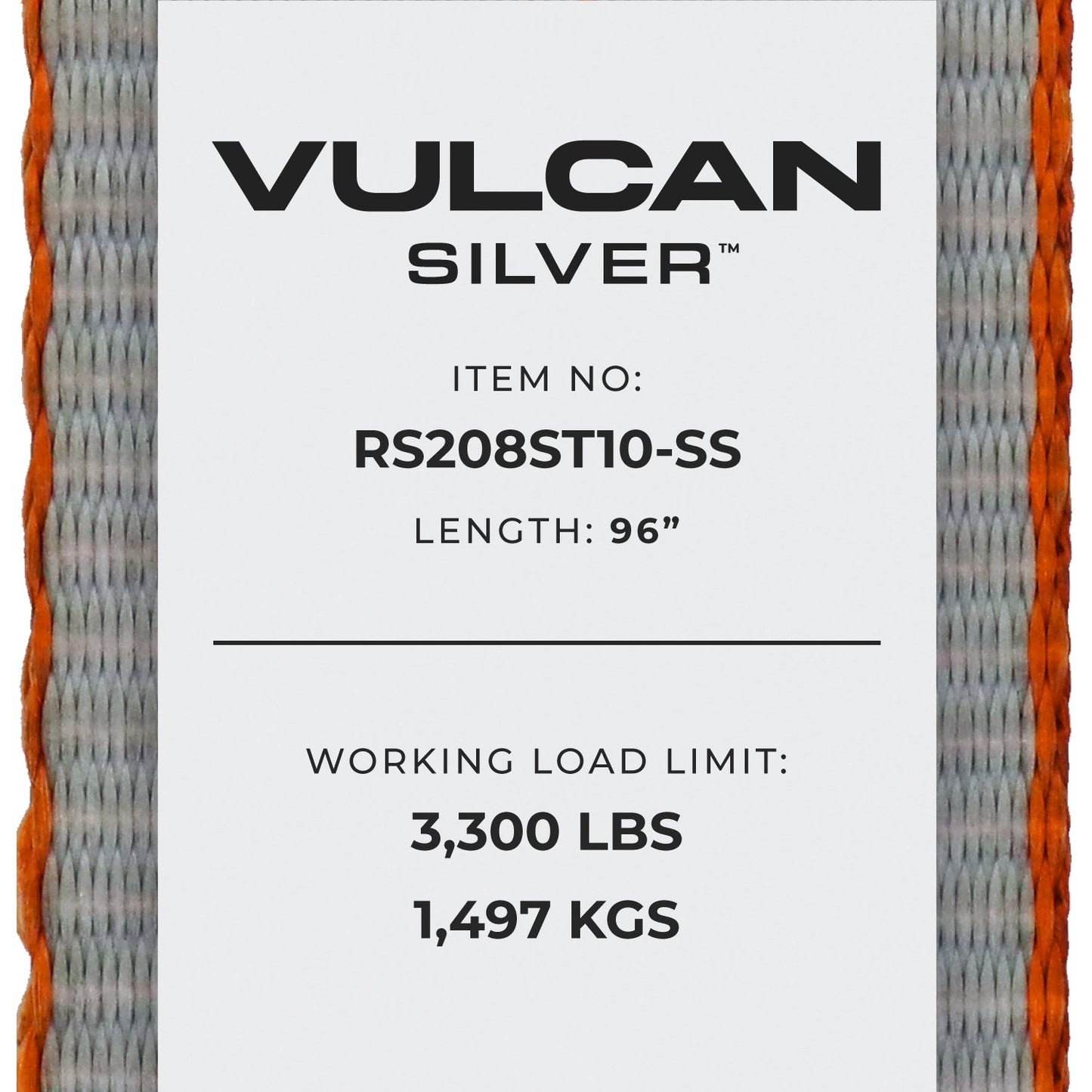 VULCAN Car Tie Down with Twisted Snap Hooks - 96 Inch, 2 Pack - 3,300 Pound Safe Working Load