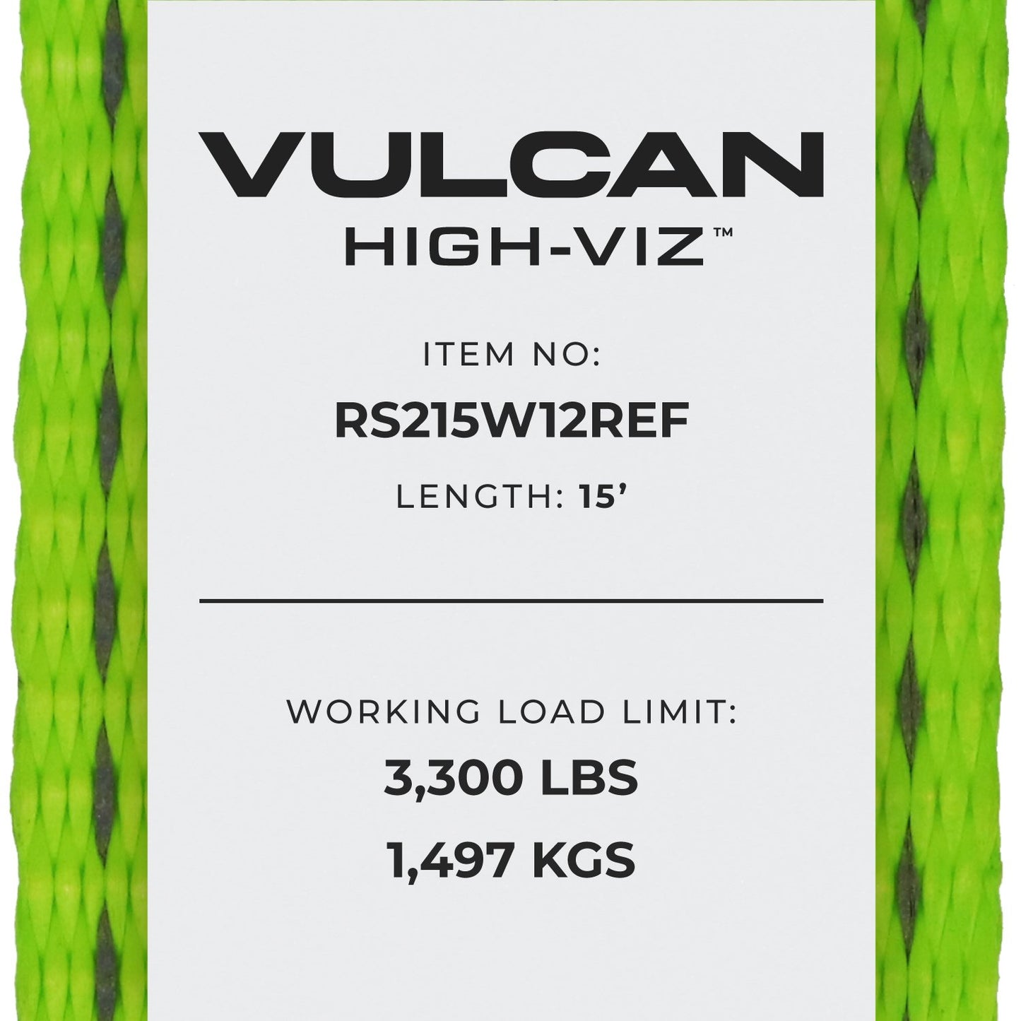 VULCAN Ratchet Strap with Wire Hooks - 2 Inch - 3,300 Pound Safe Working Load