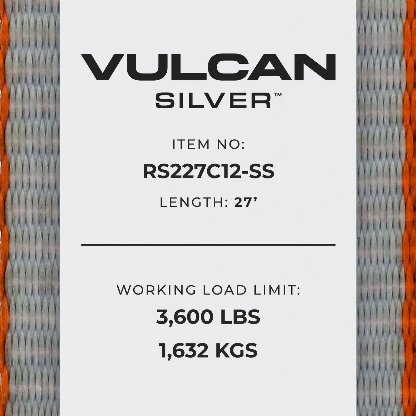 VULCAN Ratchet Strap with Chain Anchors - 2 Inch - 3,600 Pound Safe Working Load