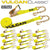 VULCAN Ratchet Strap with Chain Anchors - 2 Inch - 3,600 Pound Safe Working Load