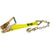 VULCAN Ratchet Strap with Chain Anchors - 2 Inch, 10 Pack - Classic Yellow - 3,600 Pound Safe Working Load