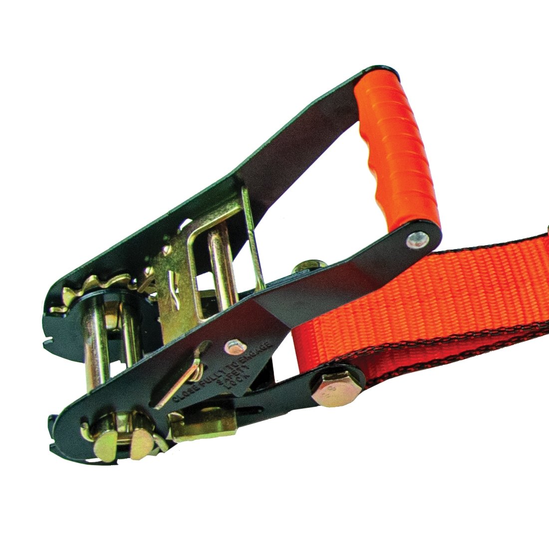 VULCAN Ratchet Strap with Flat Hooks - 2 Inch - 3,300 Pound Safe Working Load